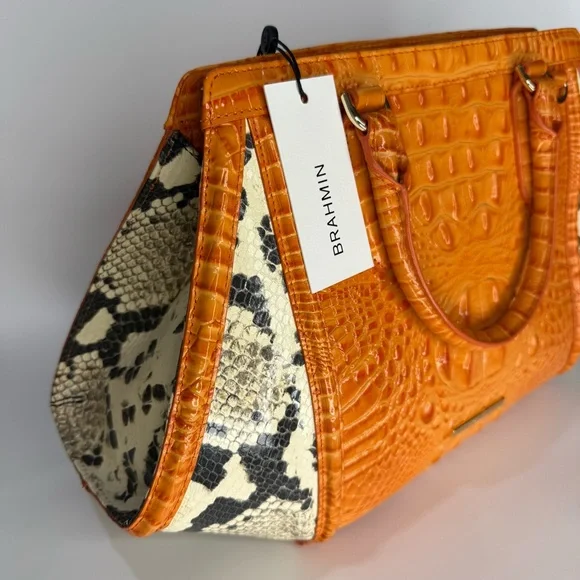 Brahmin Arden Satchel Marmalade Wynette Shoulder Bag Authentic Brand New Rare - Picture 4 of 10
